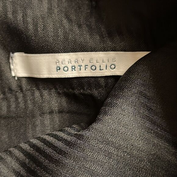 Perry Ellis Portfolio Mens size 36 x 32 Black Formal Trousers Holiday dress pant - Picture 4 of 6